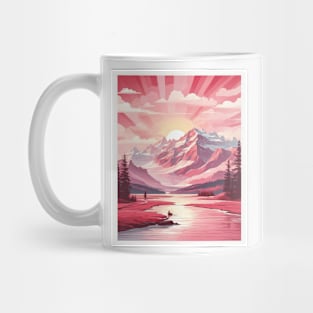 Canada Valentine's Day Vintage Retro Pine Trees Mug